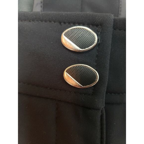 Metropolis Womens Ski Pants Sz 10 100% Nylon Black front and leg zipper - Picture 3 of 7